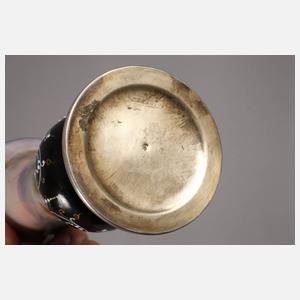 Silbervase mit Email