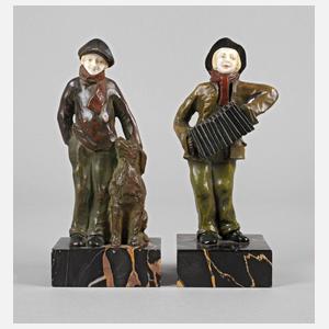 Alfred Jorel, Chryselephantin zwei junge Männer