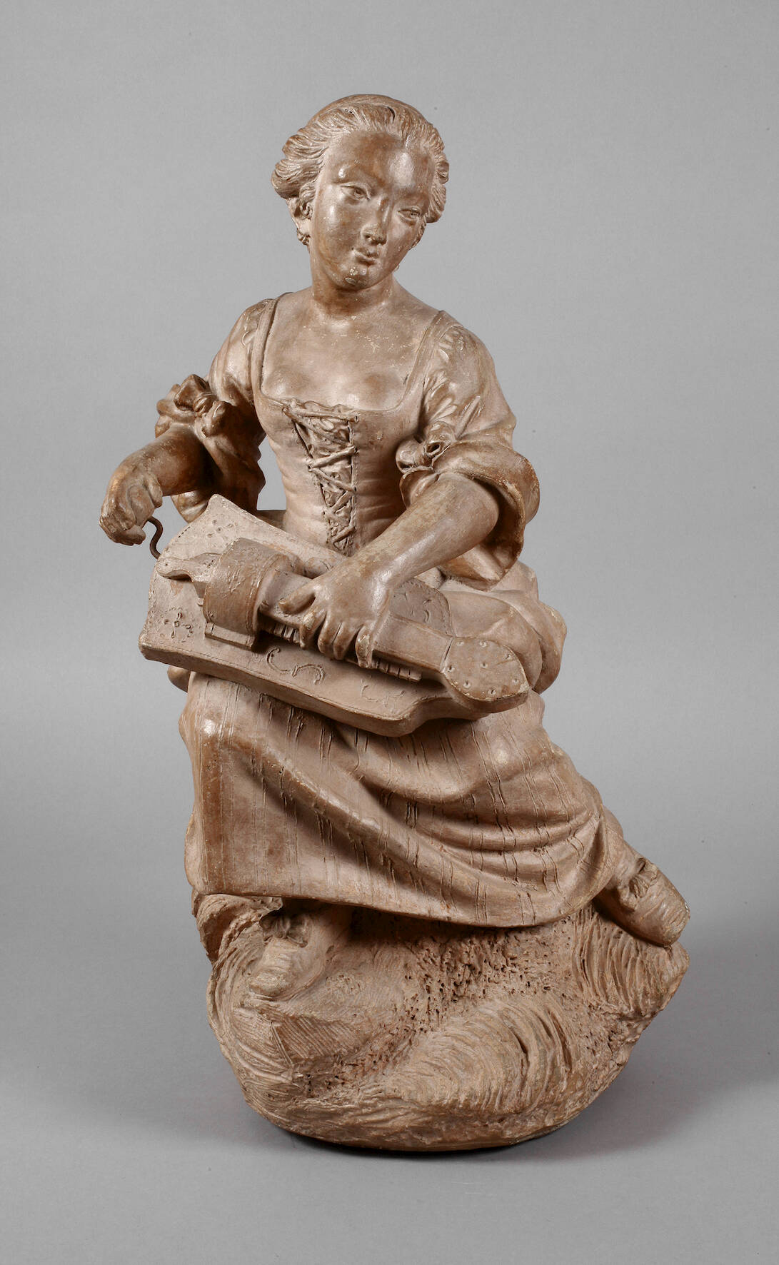 Salonfigur Leierspielerin