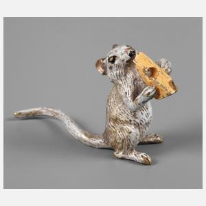 Wiener Bronze Maus mit Käse
