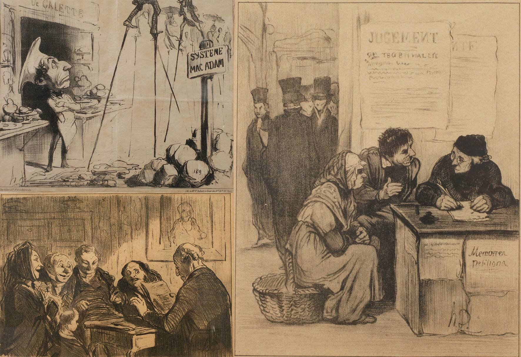 Honoré Daumier, Konvolut Karikaturen