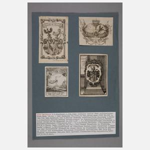 Konvolut Exlibris des 18. Jahrhunderts