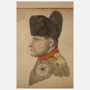 Karikatur auf Napoleon