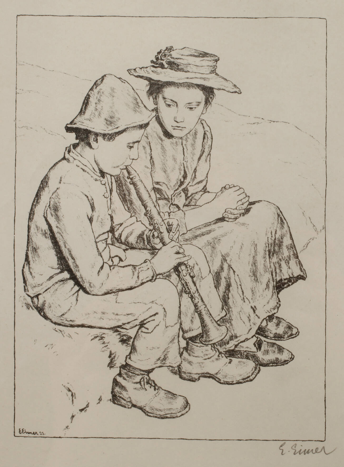 Ernst Eimer, Musizierender Knabe