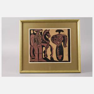 nach Pablo Picasso, "Picador und Torero"