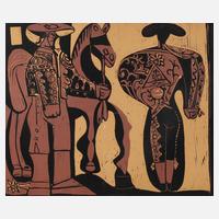 nach Pablo Picasso, "Picador und Torero"111