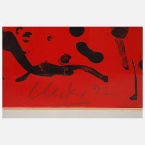 Günther Uecker, "Nagel auf rotem Grund"