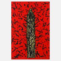 Günther Uecker, "Nagel auf rotem Grund"111