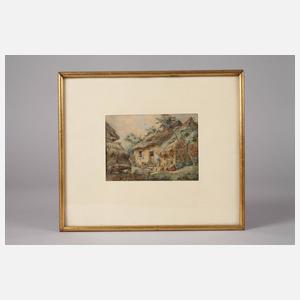 Wilhelm Georgy, attr., Am Bauernhaus