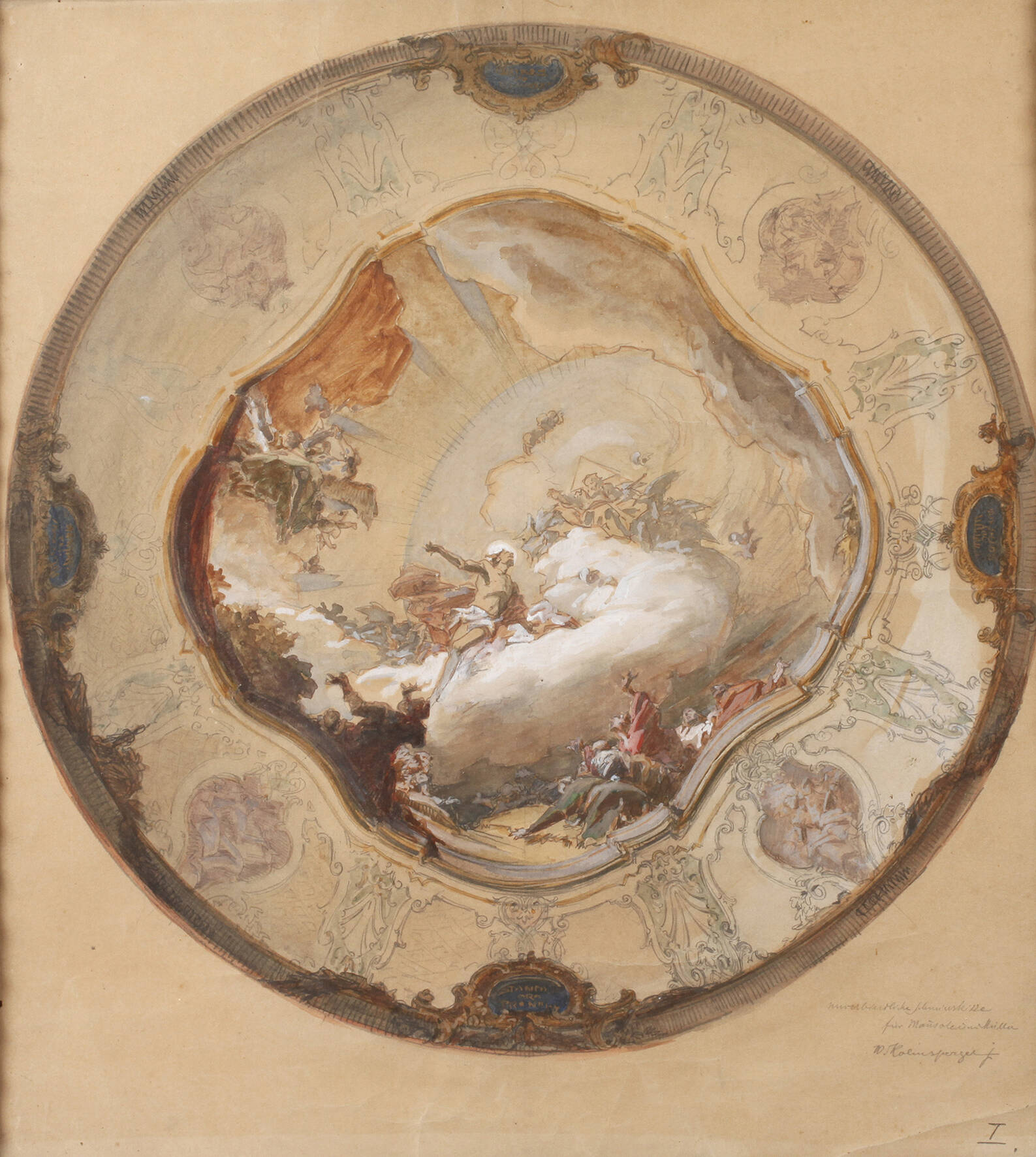 Waldemar Kolmsperger, Entwurf für Deckengemälde