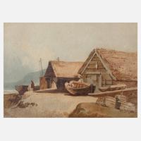 Samuel Prout, attr., Bootshaus im Devon111