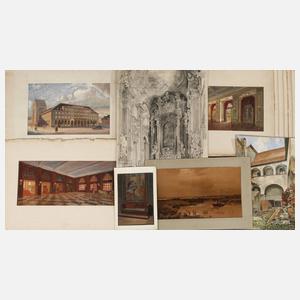 Wilhelm Kimbel, attr. 10 Architekturentwürfe