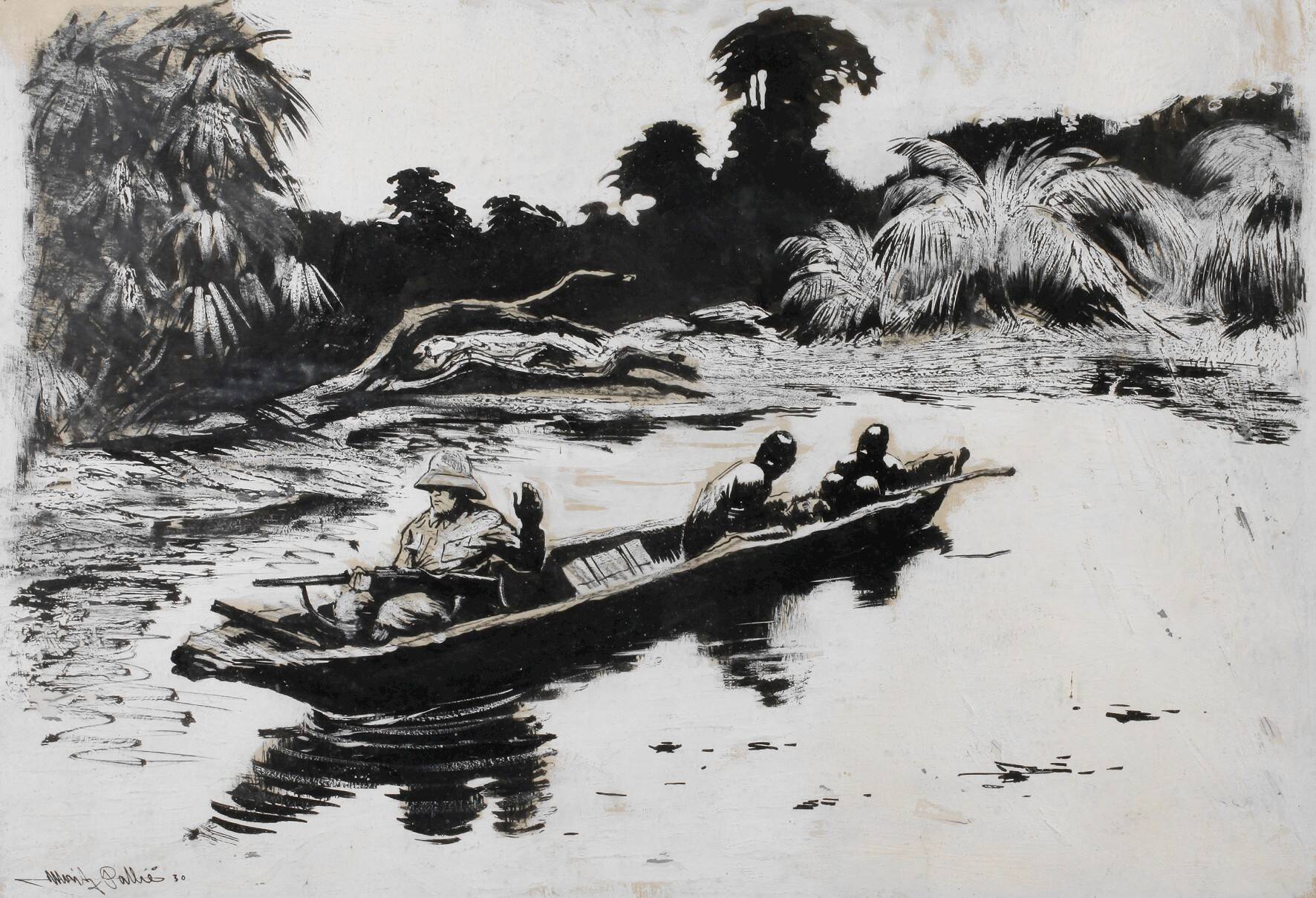 Moritz Pathé, "Auf der Krokodiljagd"