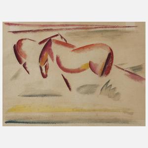 R. Sinze, Pferdepaar