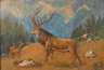 W. Zabransky, Hirschwild im Gebirge