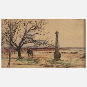 Walter Zeising, "Feldkreuz bei Schloß Marimont..."