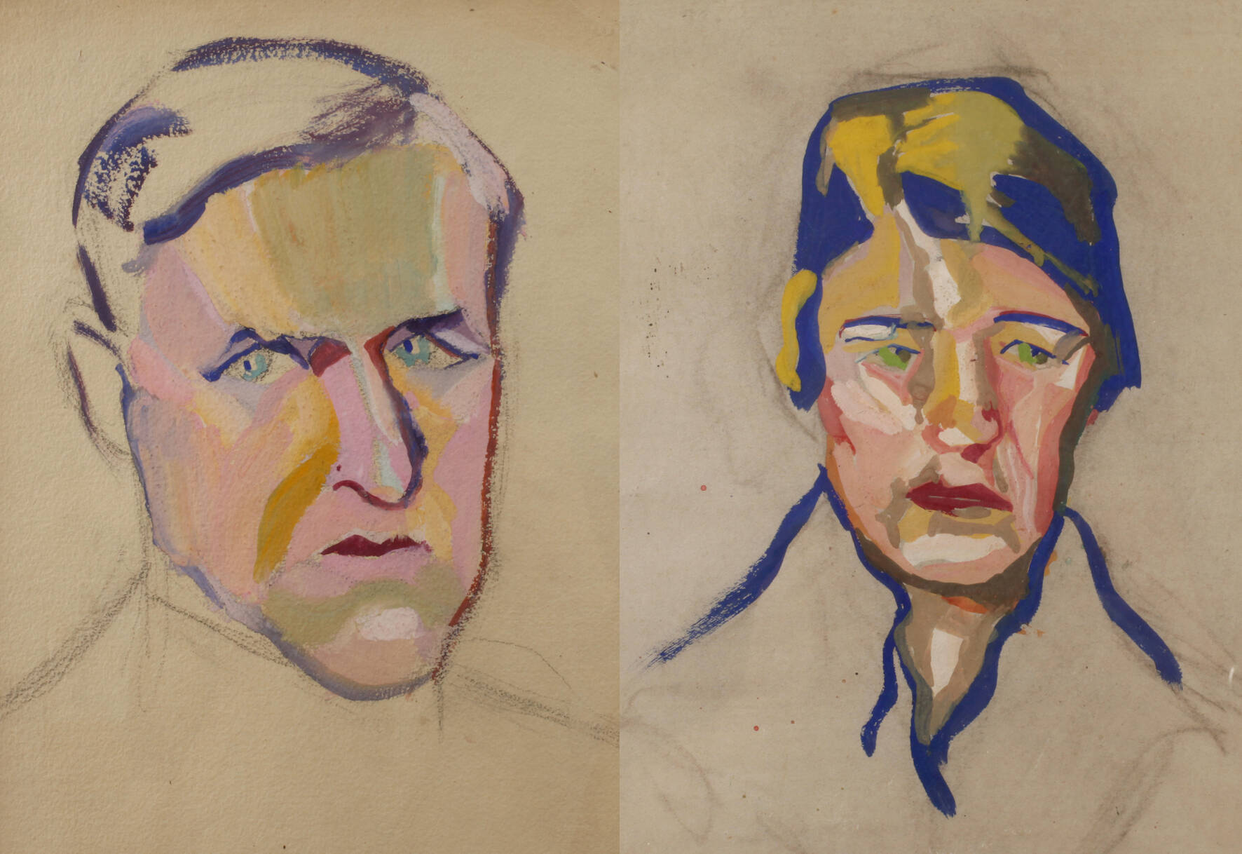 Paar expressive Portraits