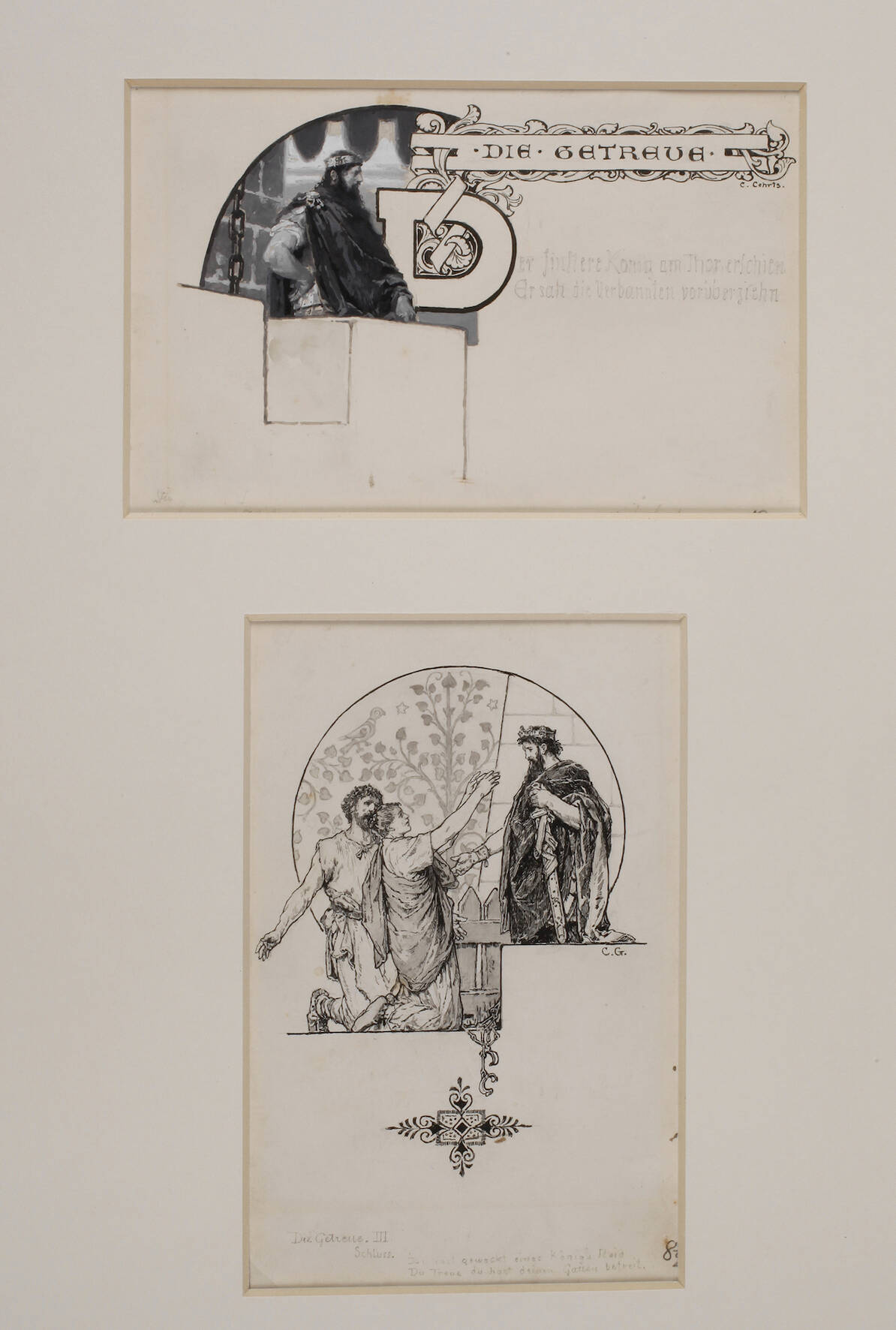 Carl Gehrts, Zwei Illustrationszeichnungen