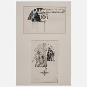 Carl Gehrts, Zwei Illustrationszeichnungen