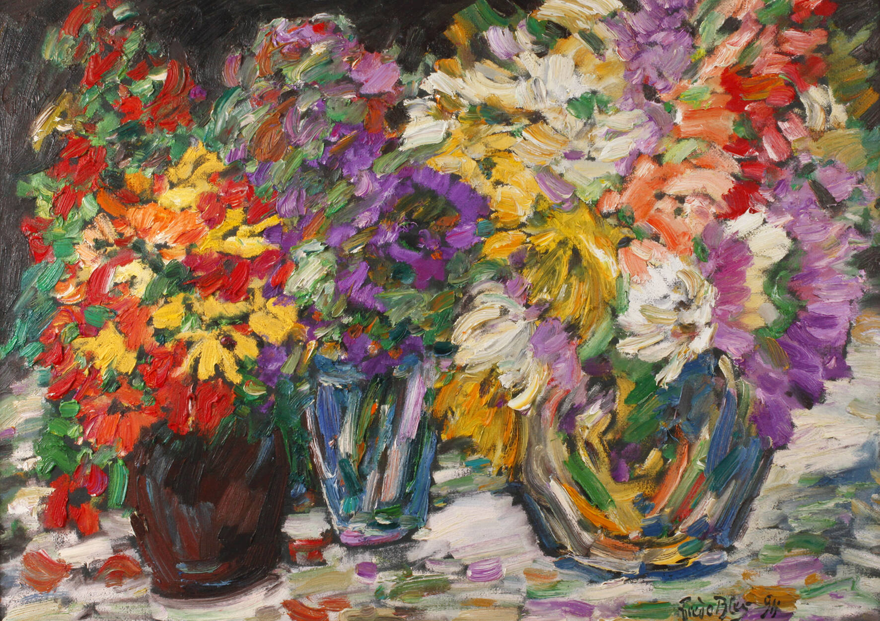 Fredo Bley, Sommerblumenstillleben