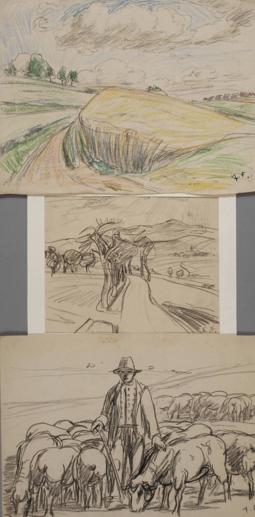 Prof. Erich Fraaß, Konvolut Handzeichnungen