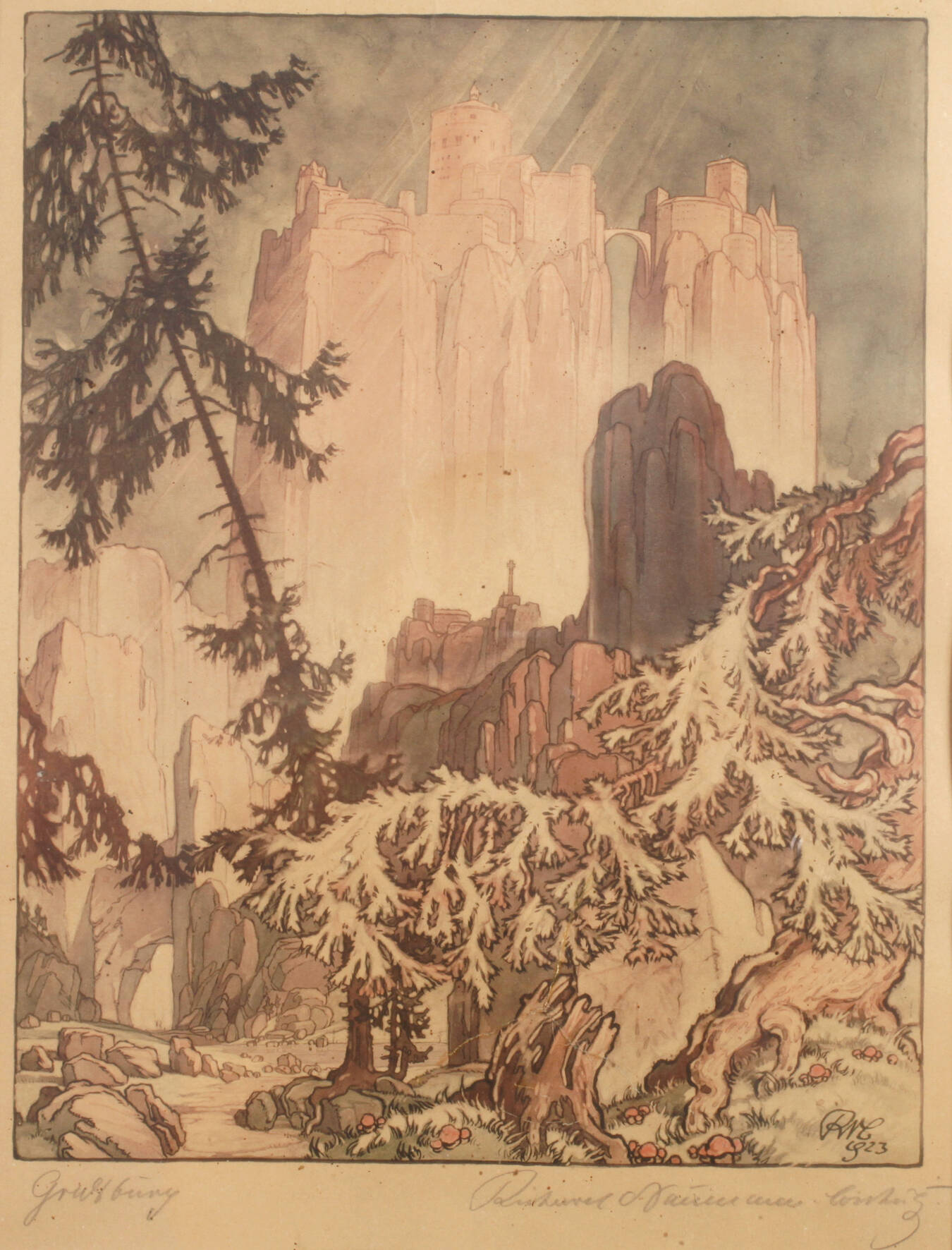 Richard Naumann-Coschütz, "Gralsburg"