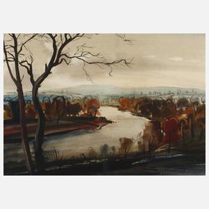 Richard Pusch, "Herbstlandschaft im Erzgebirge"