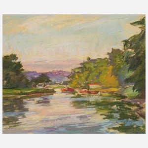 Prof. Hans Unger, "Elbe bei Magdeburg"