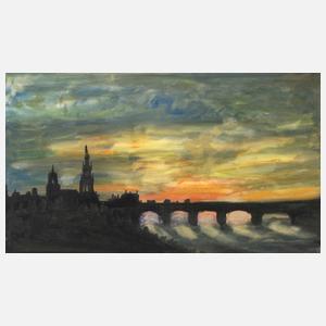 B. Werner, Dresden mit Augustusbrücke