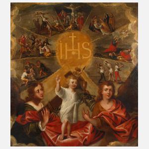 Andachtsbild der Huldigung des Namen Jesu