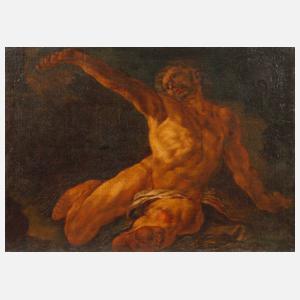 Barocker sich reckender Männerakt