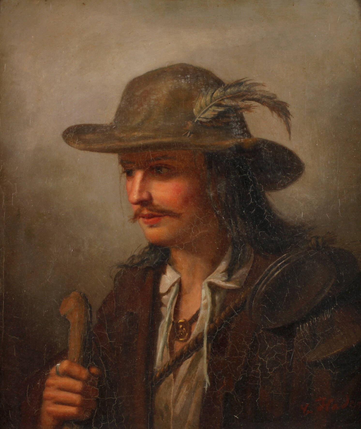Ernst Hader, attr., Junger Wanderer
