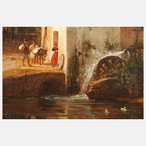 Antonio Sminck Pitloo, Ländliche Szene bei Neapel