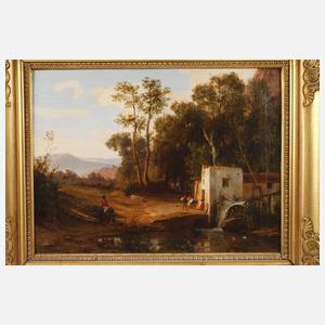 Antonio Sminck Pitloo, Ländliche Szene bei Neapel