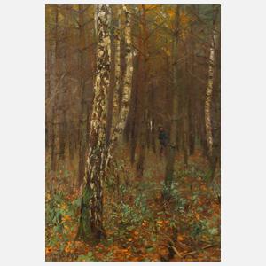 Prof. Otto Strützel, Jäger im Wald