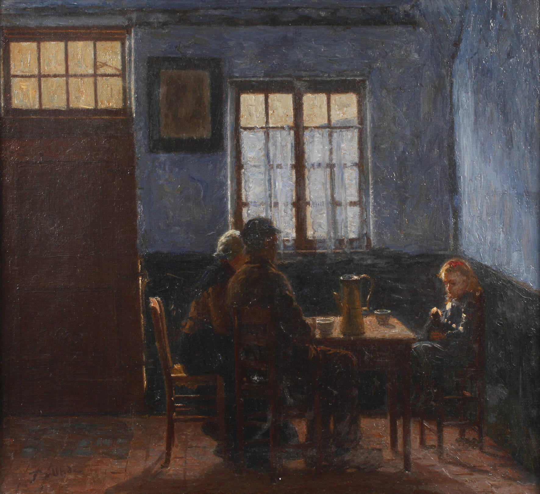 Prof. Fritz v. Uhde, Die junge Familie