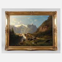 Leopold Heinrich Vöscher, Hirten in Alpenlandschaft111