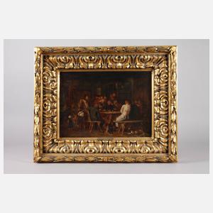 Eduard Kurzbauer, attr., Ölstudie zur "Wahlbesprechung"