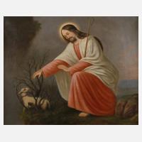 Jesus mit Lamm im Dornbusch111
