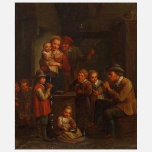 Familie bei der Hausmusik