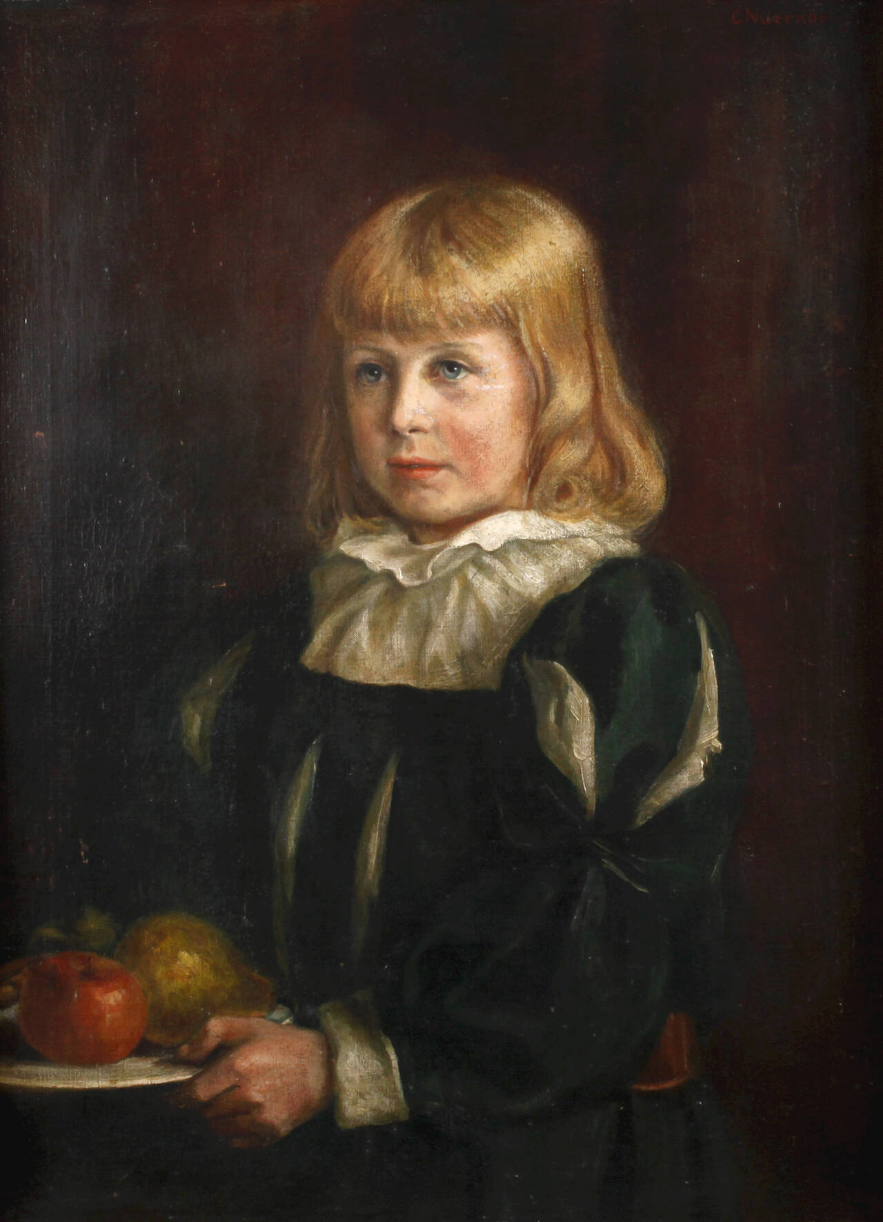 Knabe mit Früchteteller