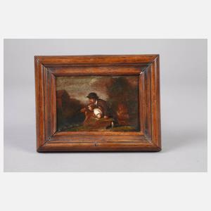 Kinder beim Angeln am Bach