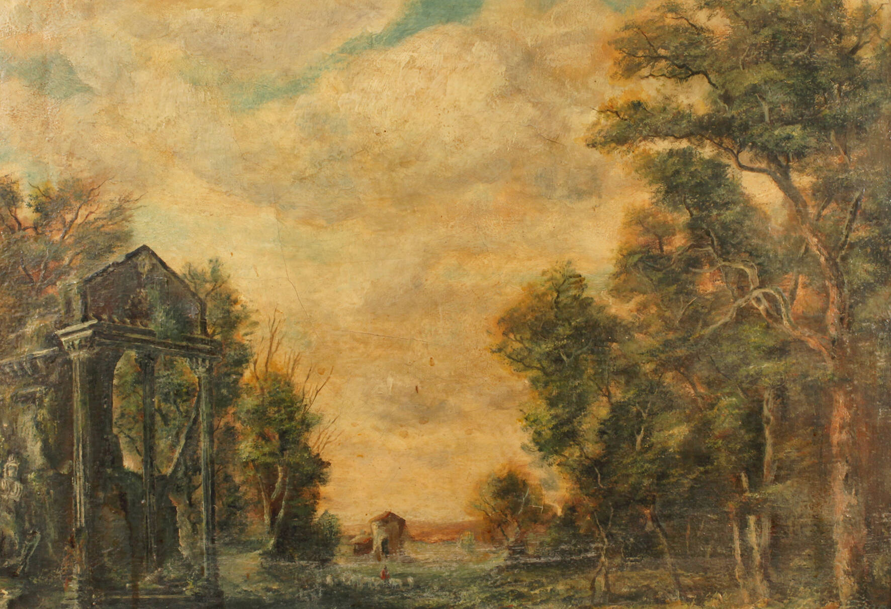 Parklandschaft mit Ruinen