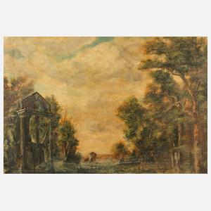 Parklandschaft mit Ruinen