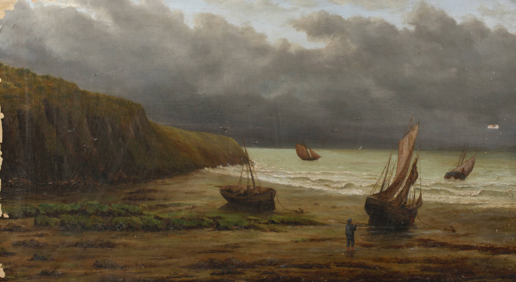 A. Seguin, Küste mit aufziehendem Unwetter