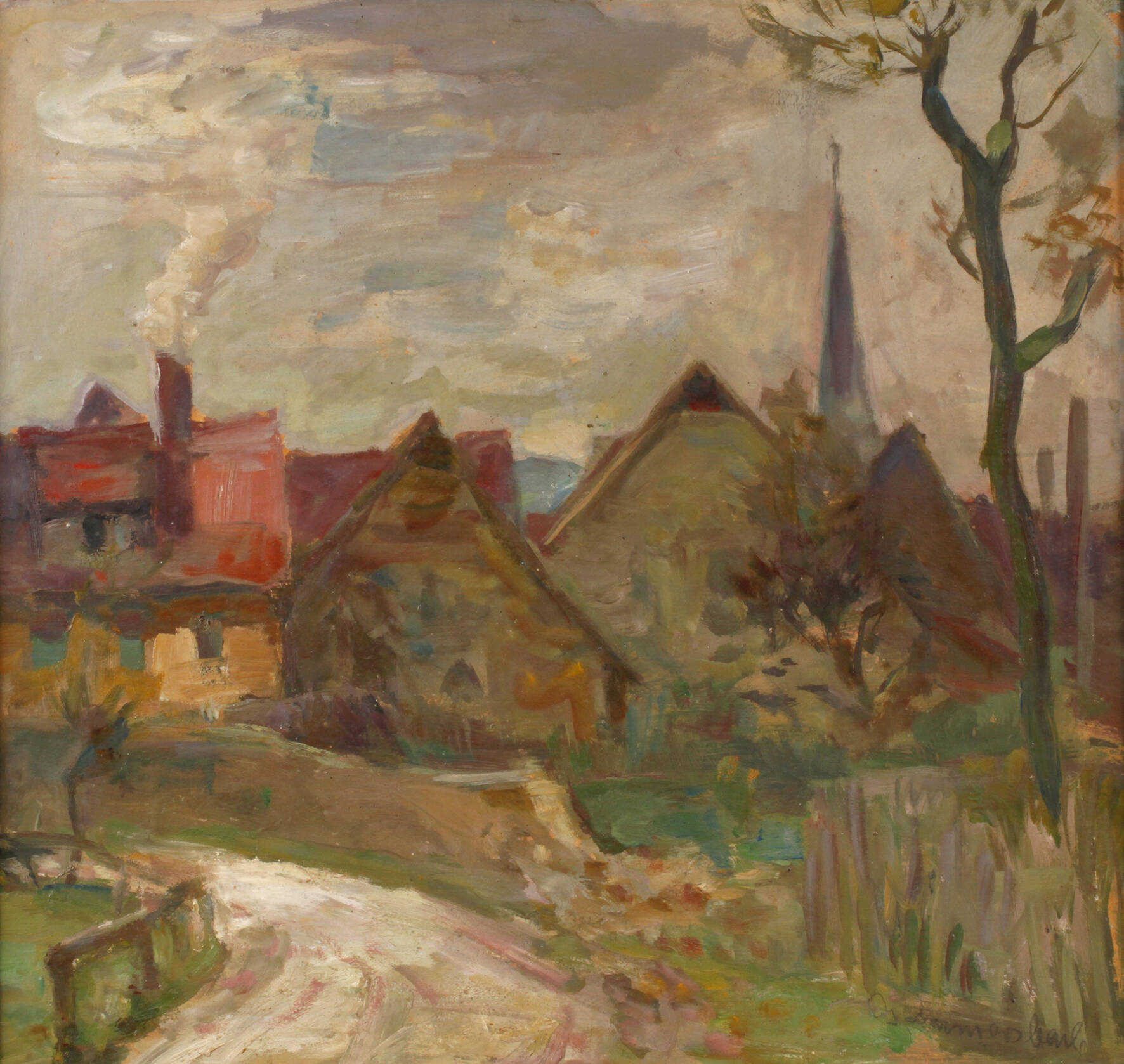 Oswald Ammersbach, attr., Dorfansicht