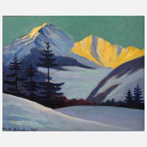 Fritz-August Bimler, "Sonnenaufgang in der Hohen Tatra"