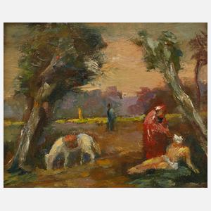 Alfred Buchta, attr., Abendliche Szene