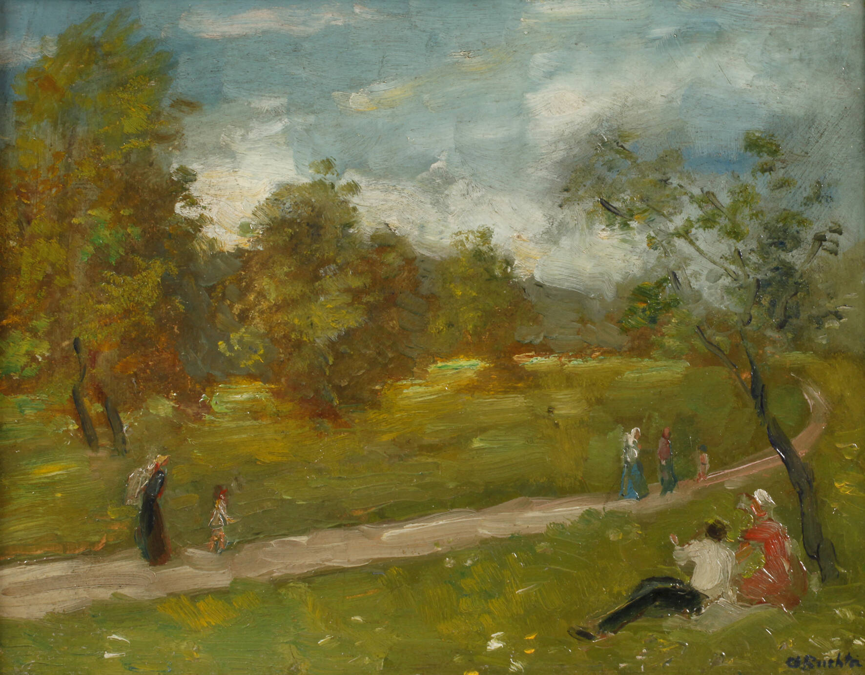 Alfred Buchta, Sommer im Park