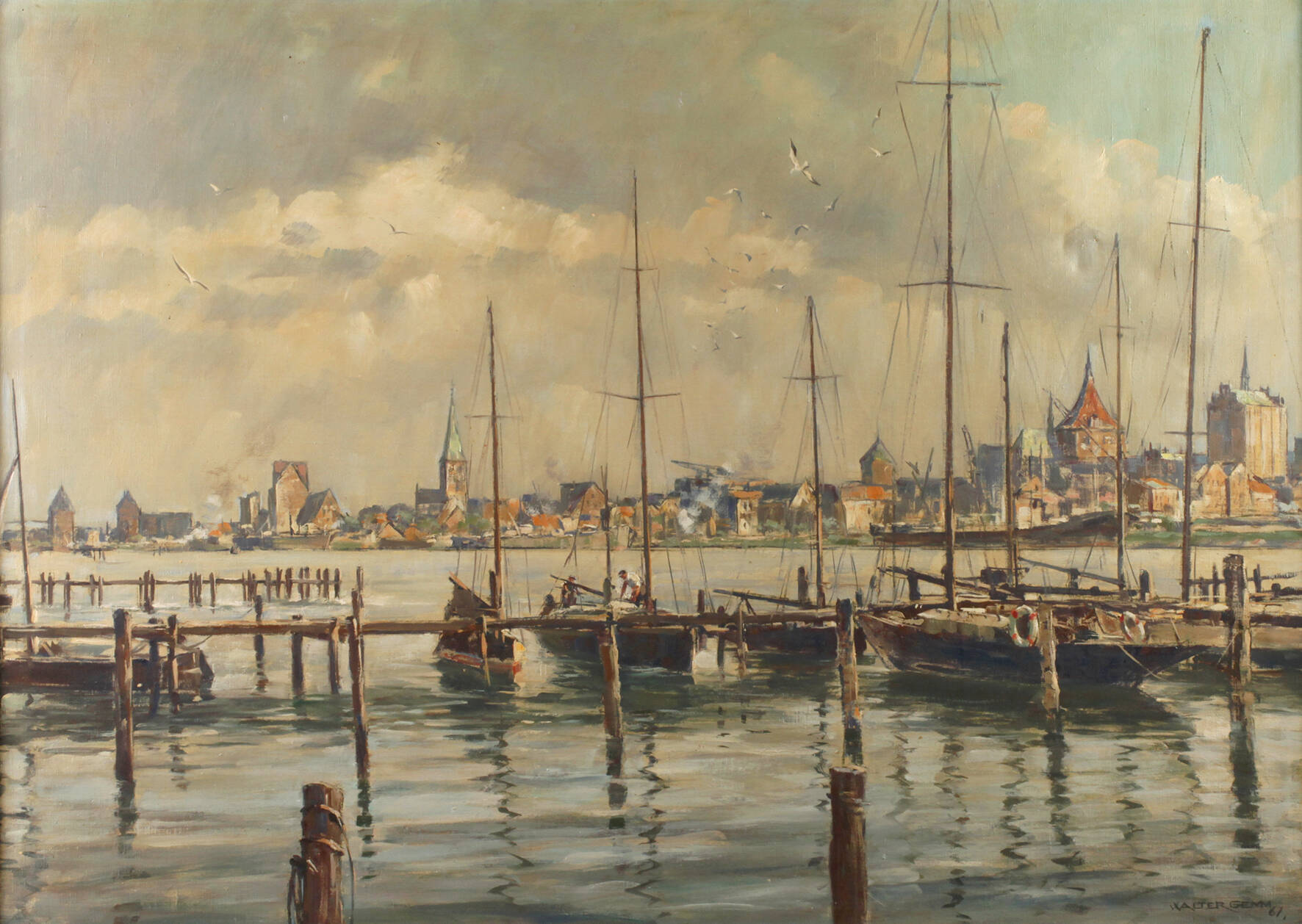 Walter Gemm, Ansicht von Rostock